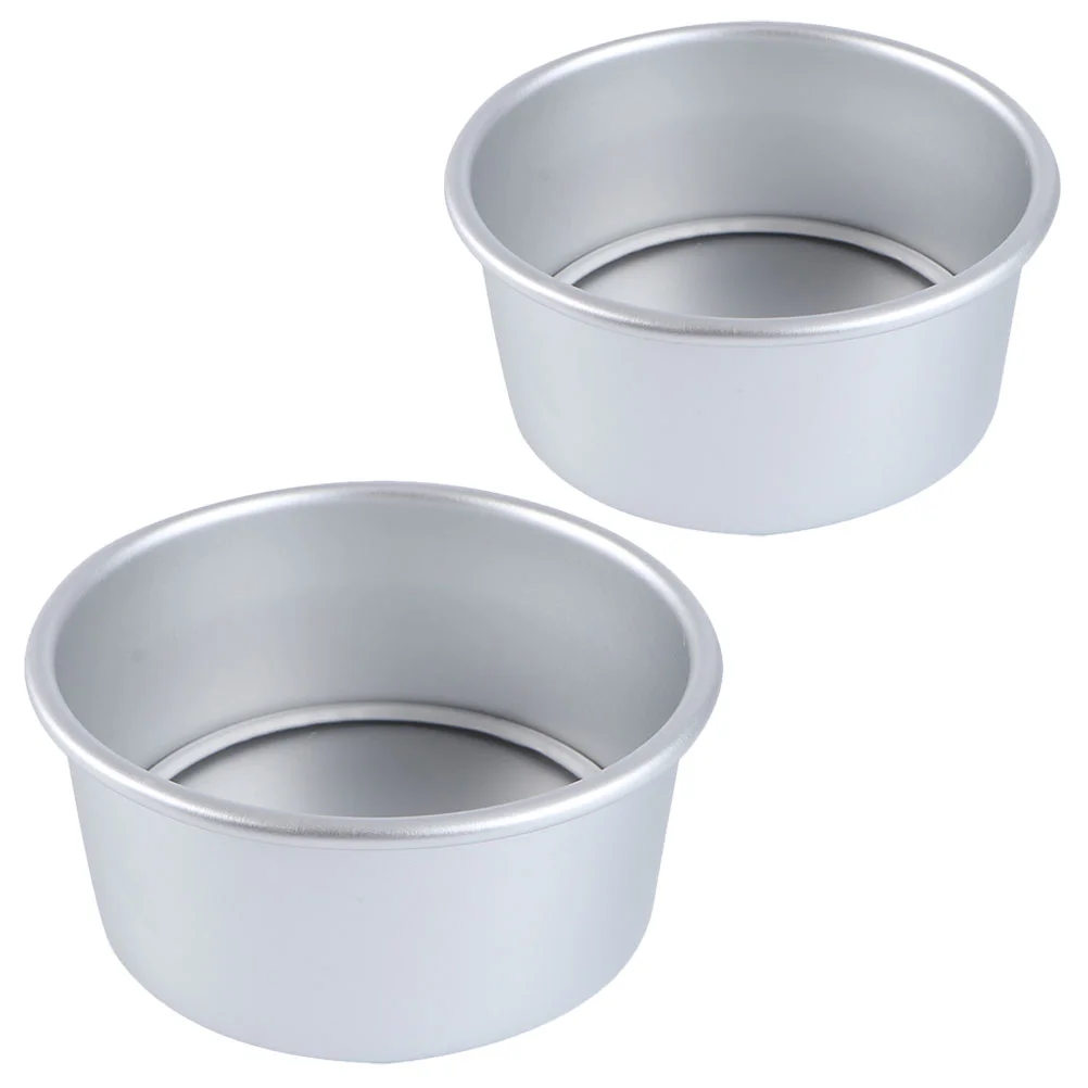 

2pcs Quick Release Metal Cake Pans Removable Bottom Round Cake Baking Molds