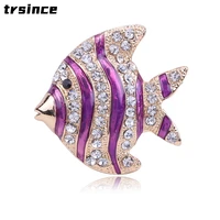 hot selling bright striped fish brooch enamel animal corsage for women kids coat shirt hat bag hijab pins party accessories gift