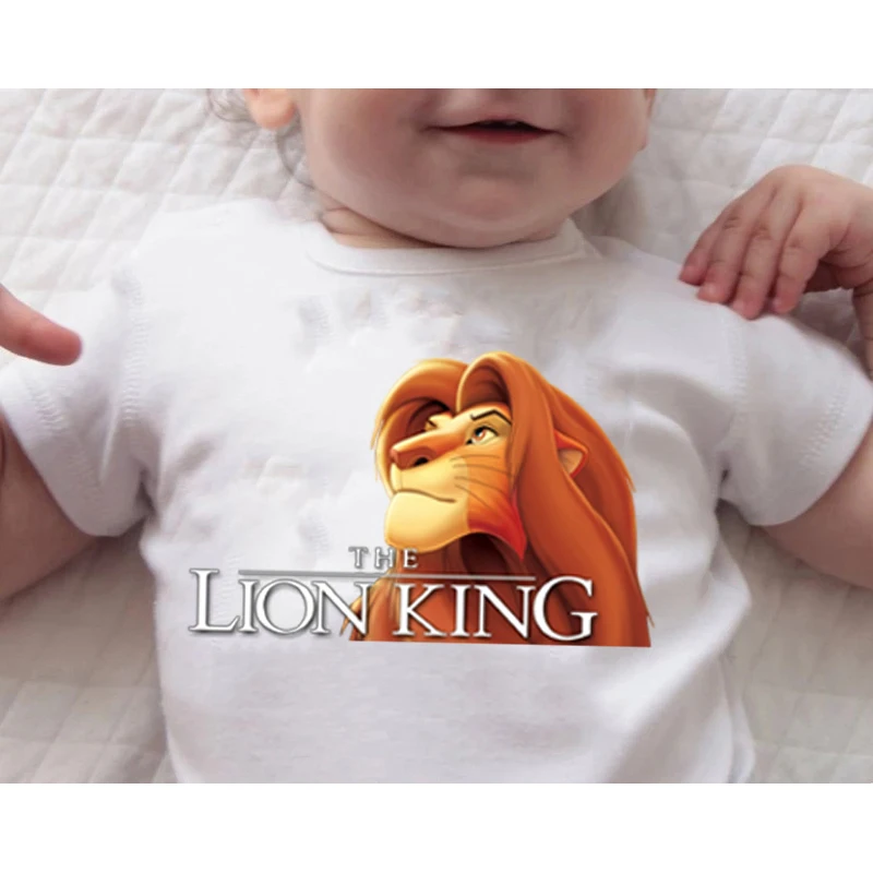 

Disney Cartoon the Lion King Print Baby Clothes Cotton Short Sleeve Newborn Boys Baby Outfits Bodysuits Infant Girls Rompers