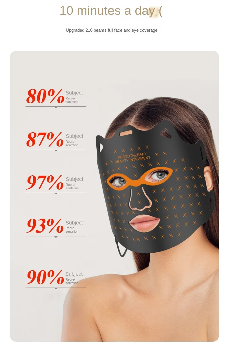 Фотоновая омолаживающая маска для лица косметический инструмент красная