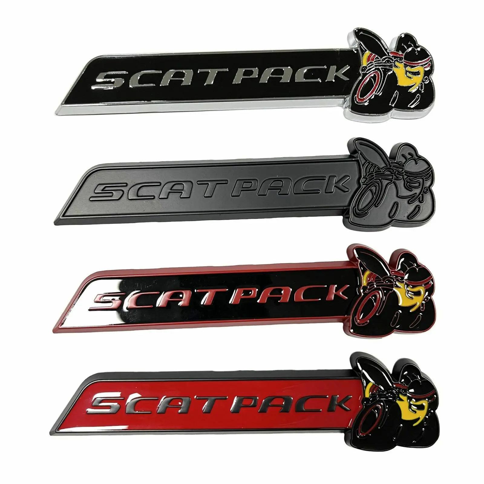 

2pcs Super Bee Scat Pack Logo Car Body LH&RH Fender Emblem Sticker for Ram 1500 2500 3500 Decal Accessories