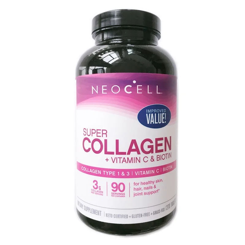 

Neocell Super Collagen Vitamin C & Biotin Healthy Skin Hair Nails & Joint Support 270 Tablets