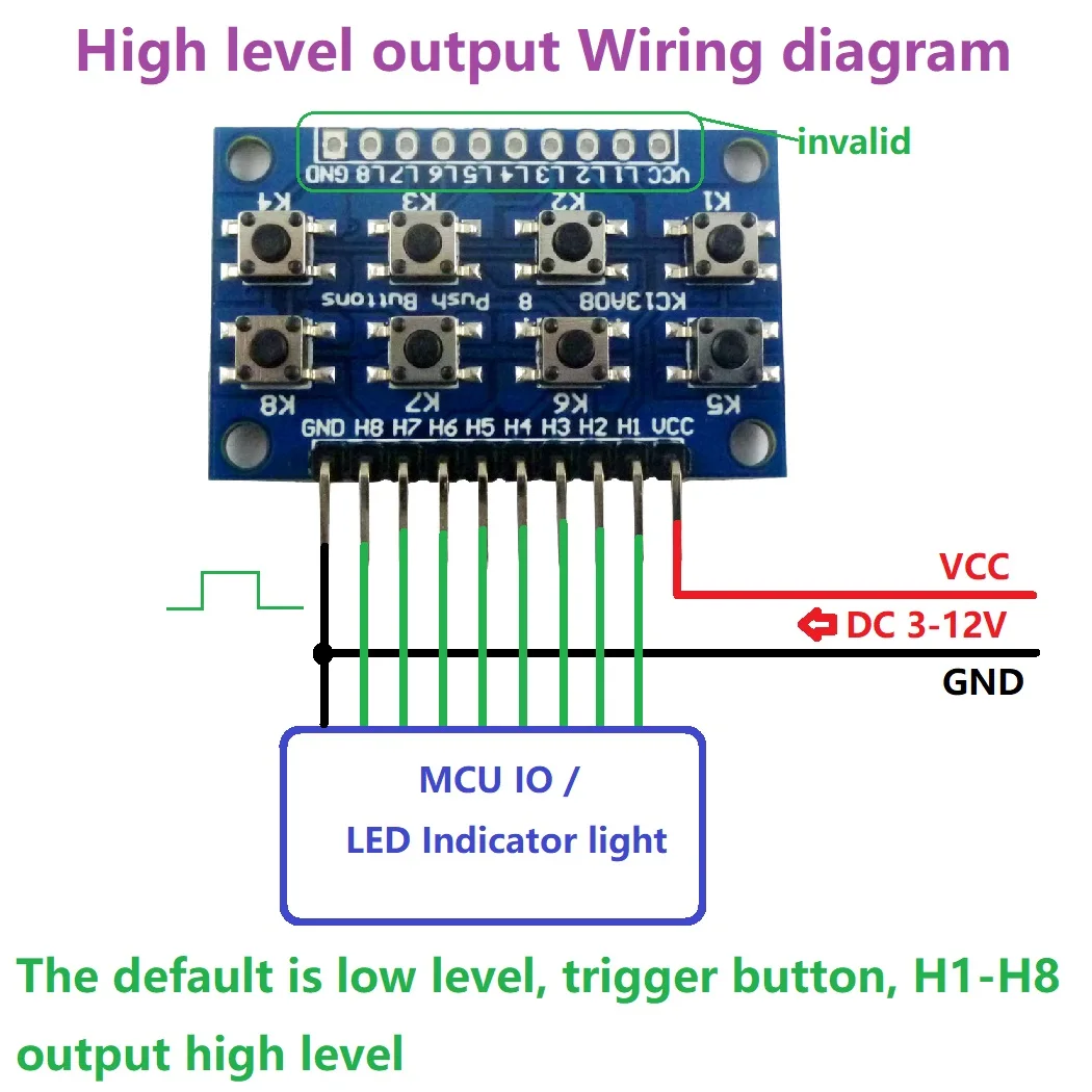 8-клавишная кнопочная плата с кнопкой пуска модуль клавиатуры для PLC MCU AVR ARM