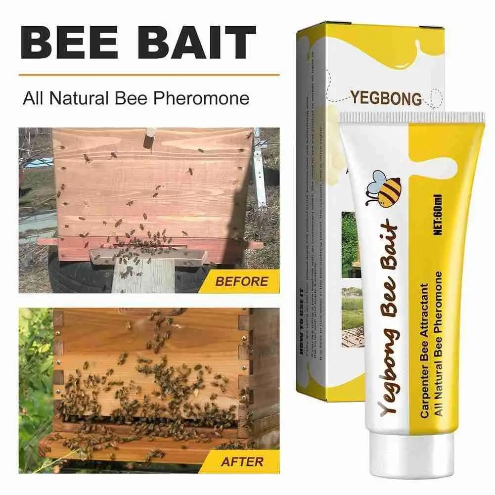 

60ML Bee Bait Bee Swarm Commander Lure Bait Bee Cage Bait Tools Beekeeping Lure Attractant Swarm Bee Trap Beekeeper Kit