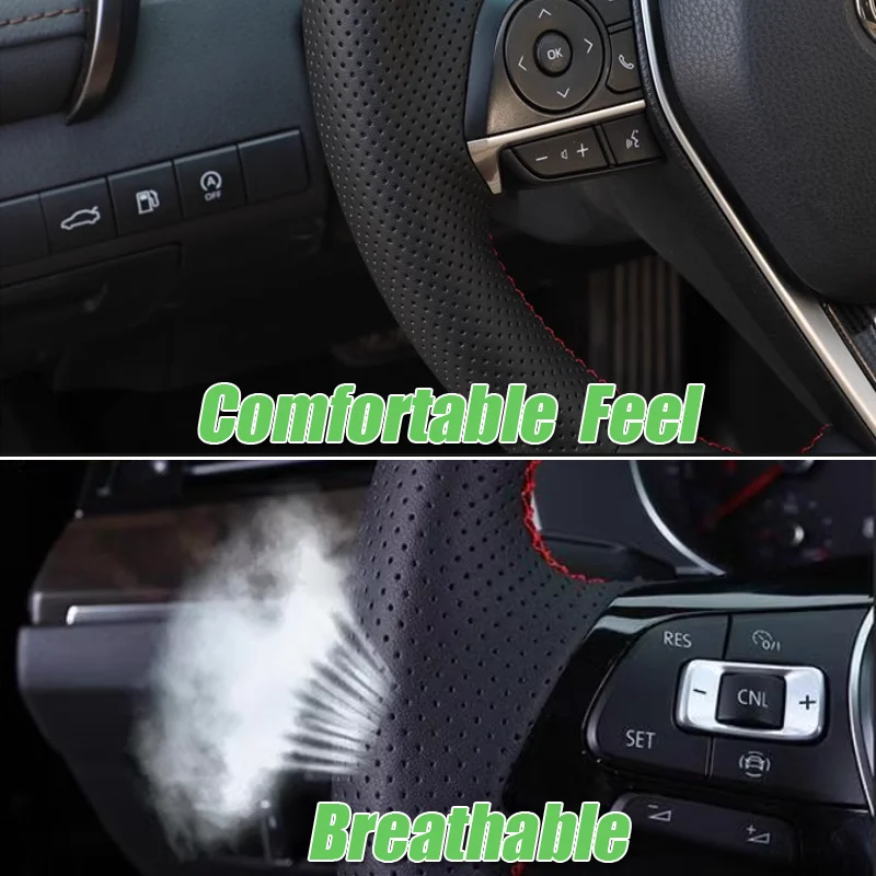 Фото Чехол для руля из микрофибры с ручной вышивкой для Seat Leon (Mk2) 2006-2008, Ibiza (6L) 2007 №4