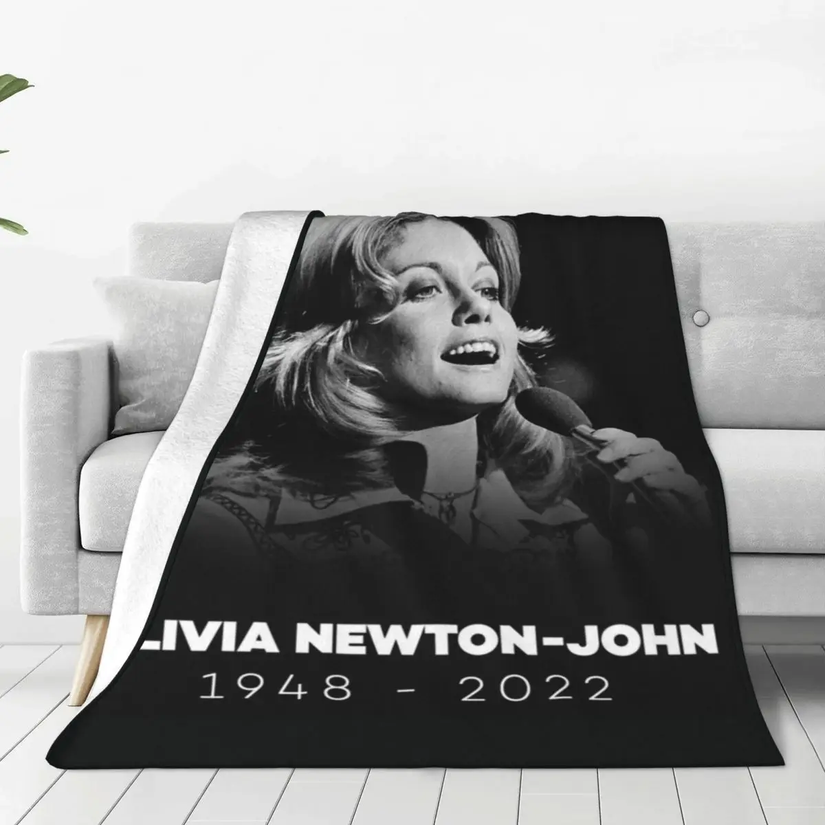 

Olivia Newton John Knitted Blankets Plush Throw Blankets Summer Air Conditioning Portable Soft Warm Bedspreads