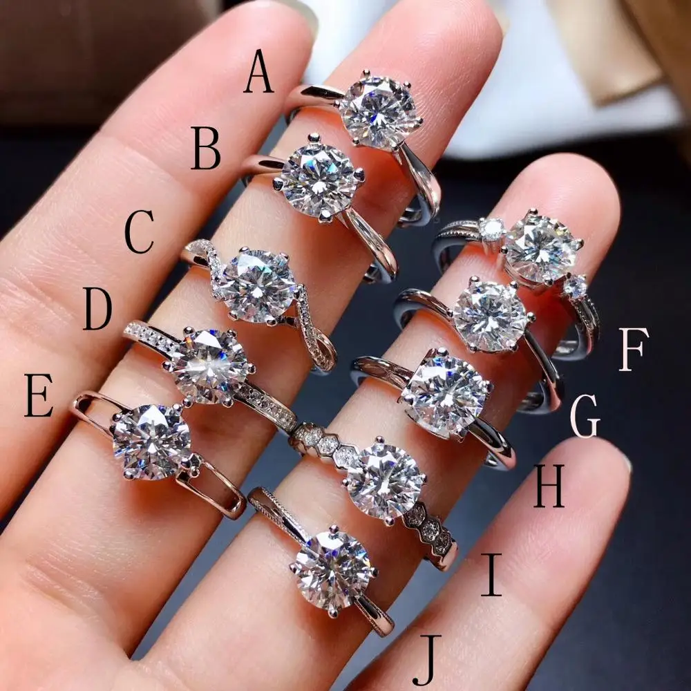 

Hot Sale 1ct Moissanite Rings Welfare, Good Quality, Low .GRA VVS1 Price D CMA And Color