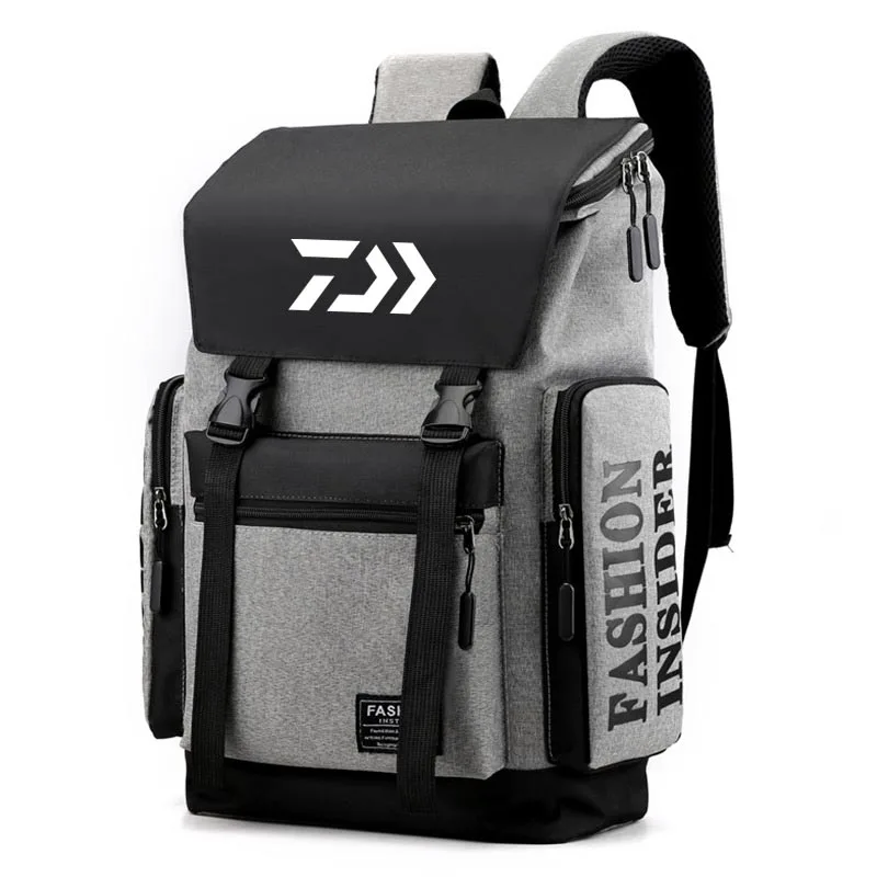 Daiwa Outdoor Sports Fishing Backpack Breathable Wear-resistant Waterproof Fishing Bag Travel Camping Shoulders Backpack