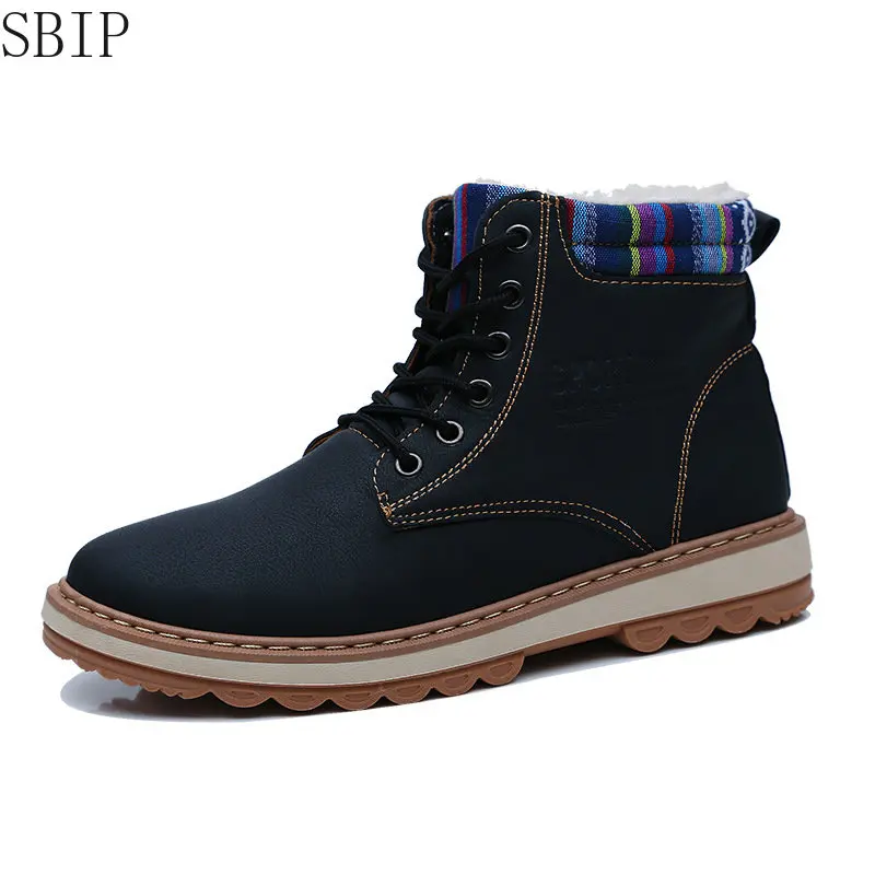 Winter New High-Top Warm Cotton Shoes Men's Thickened Boots Outer Elevator Wild plus Velvet Men's Shoes