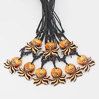 12pcs fashion octopus pendants necklace cute cartoon resin charms necklace trend wax cord jewelry choker wholesale
