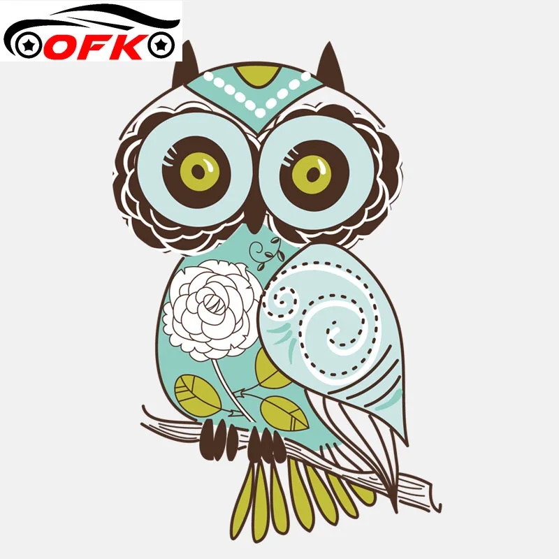 

OFK Funny Hand Drawn Owl PVC High Quality Car Sticker