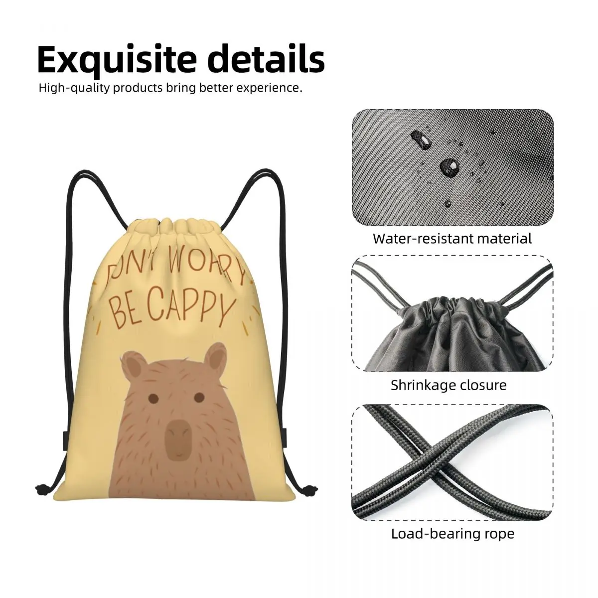 Женский и мужской рюкзак на шнурке Don't yourself Be спортивный портативная Милая