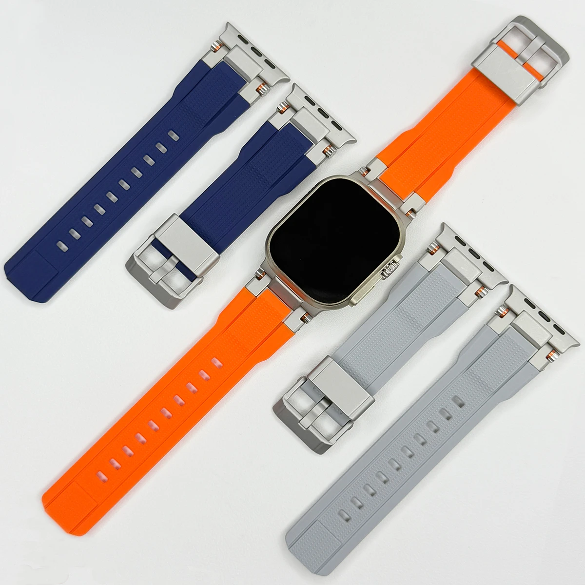 Фото Модный ремешок для Apple Watch Band 49 мм 46 мм 45 мм 44 мм Ultra 3/2 Силиконовый браслет для Iwatch Series 11 10 9 8 7 6 5 SE Correas №3