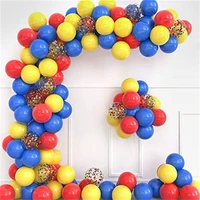 134pcs red yellow blue balloon garland arch kit latex confetti balloons baby shower gender reveal birthday wedding party decor
