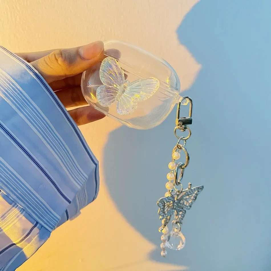 Для Honor x5pro / CHOICE Earbuds X5 lite чехол модная подвеска-бабочка с силиконовым прозрачным