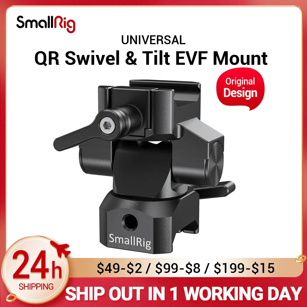 

SmallRig Quick Release EVF Mount Swivel 360 Degree & Tilt 140 Degree Monitor Holder Arm w/ Nato Clamp Both Sides Camera Rig