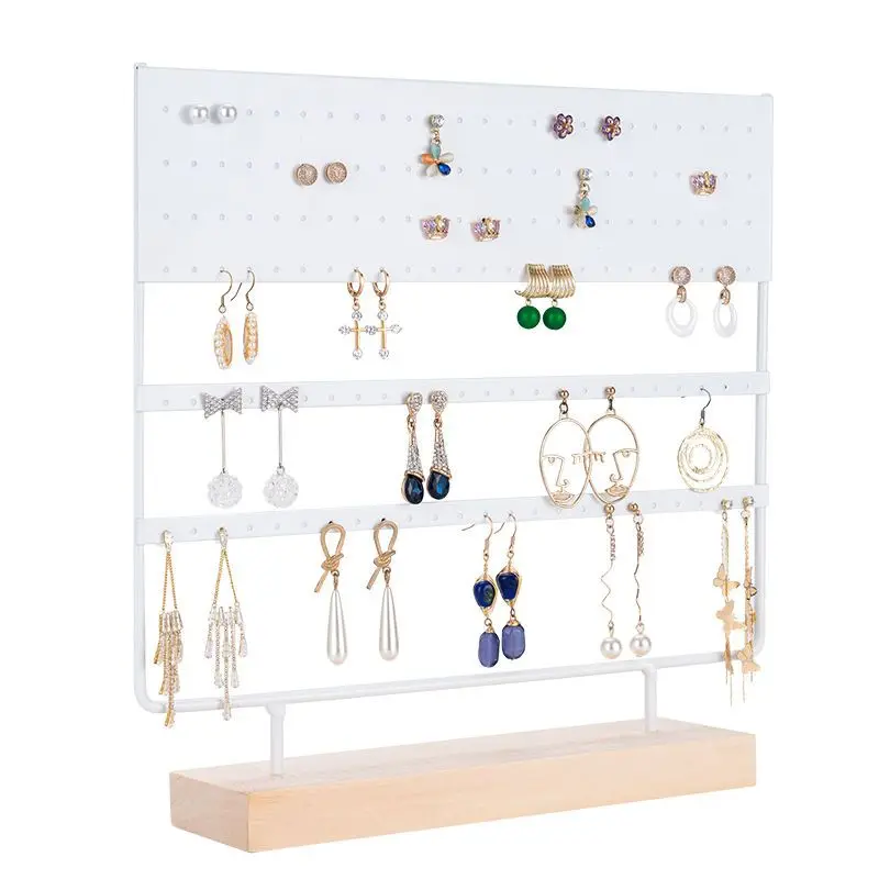 144 Holes Stand Jewelry Display Organizer Earrings Pendants Bracelets Jewelry Holder Earrings Storage Rack