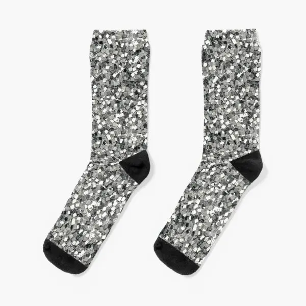 

Silver Glitter Party Sequins Crew Socks Black Comfortable Sports Mens Cute Short Winter Girls Cotton Cartoon Autumn Funny