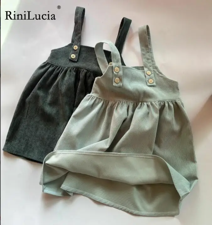 

RiniLucia Baby Girls Dresses Spring Autumn Baby Casual Overalls Dress Toddler Princess Dress Infant Dress Newborn Clothes
