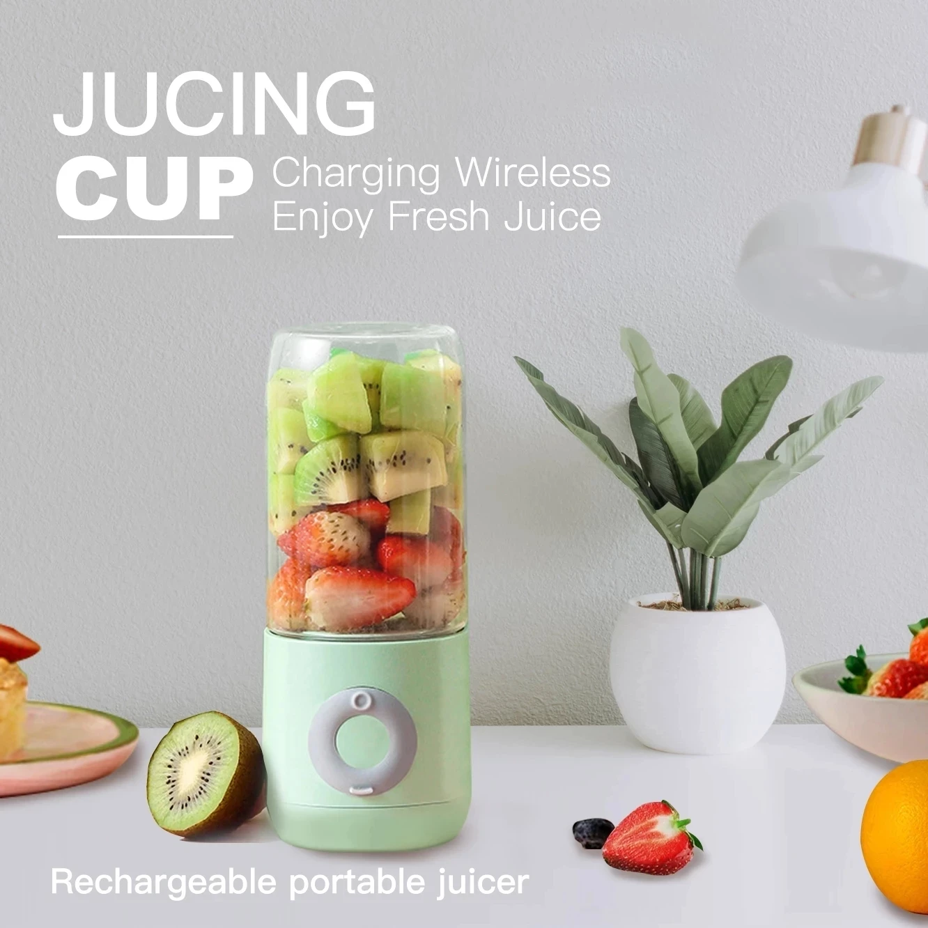

500ML 6 Knife Electric Juicer Portable Smoothie Blender Mini Blenders USB Wireless Rechargeable Mixer Hand held Juicers Cup