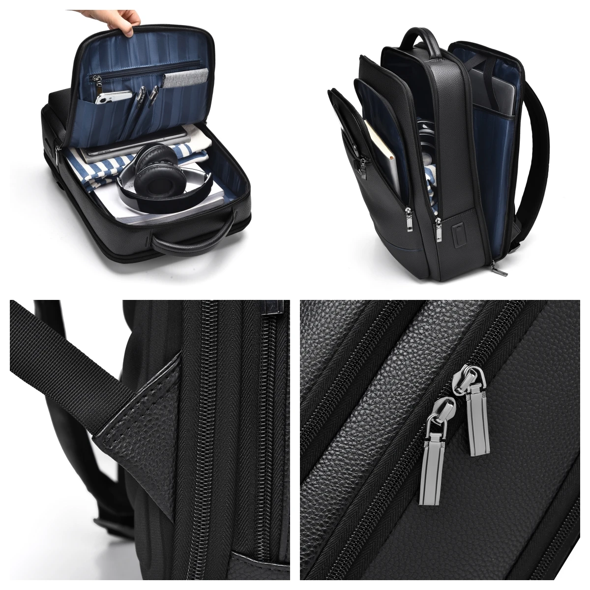 Брендовые мужские деловые рюкзаки JEEP BULUO из натуральной кожи высококачественный