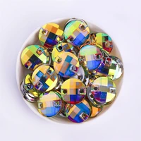 100pcs resin crystals ab sewn on rhinestone bling sewing buttons stones rhinestones for diy craft fabric clothes accessories