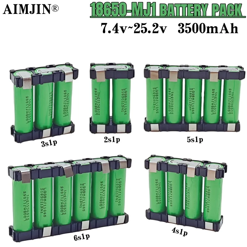 8 4 В 10 16 18 25 2 Аккумулятор MJ1 18650 3500 мАч для отвертки 2s1p 3s1p 4s1p 5s1p 6s1p