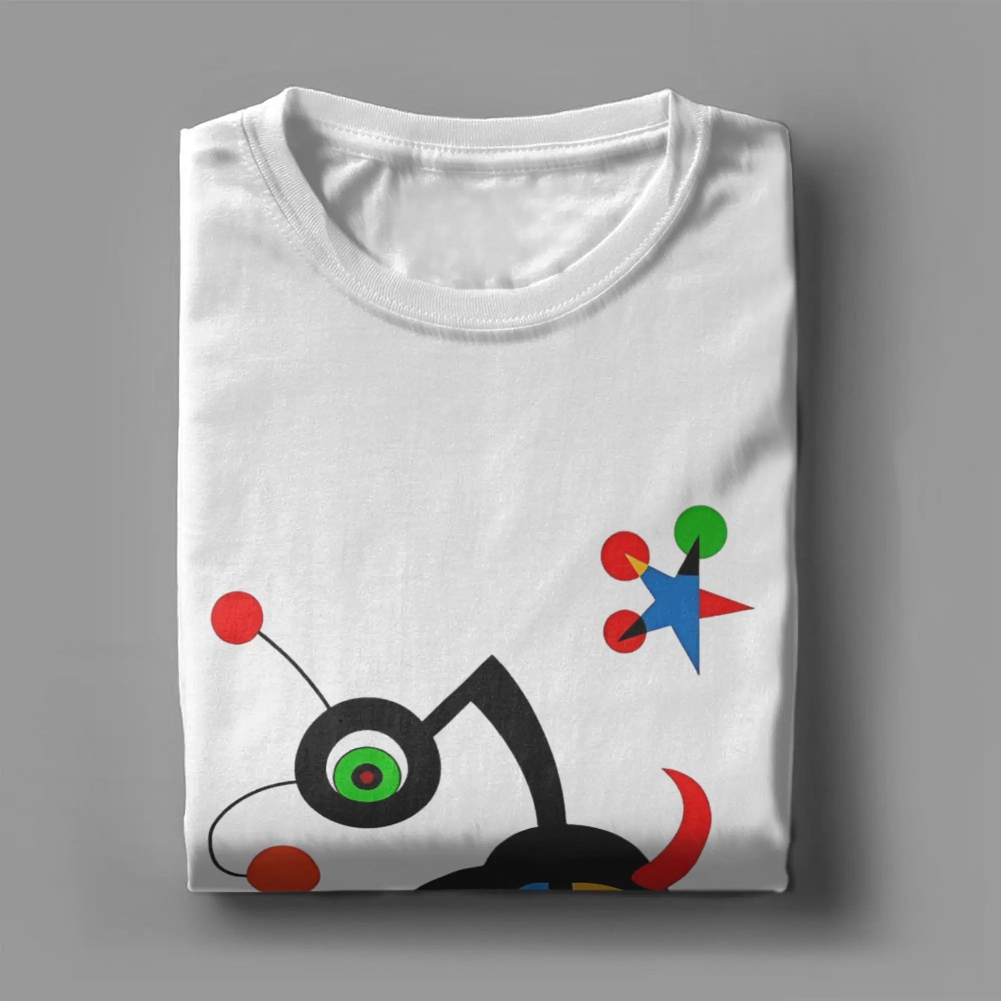 Фото Футболки Picasso Miro для мужчин и женщин, забавные футболки из 100% хлопка, футболки с круглым вырезом и короткими рукавами, топы с принтом №4