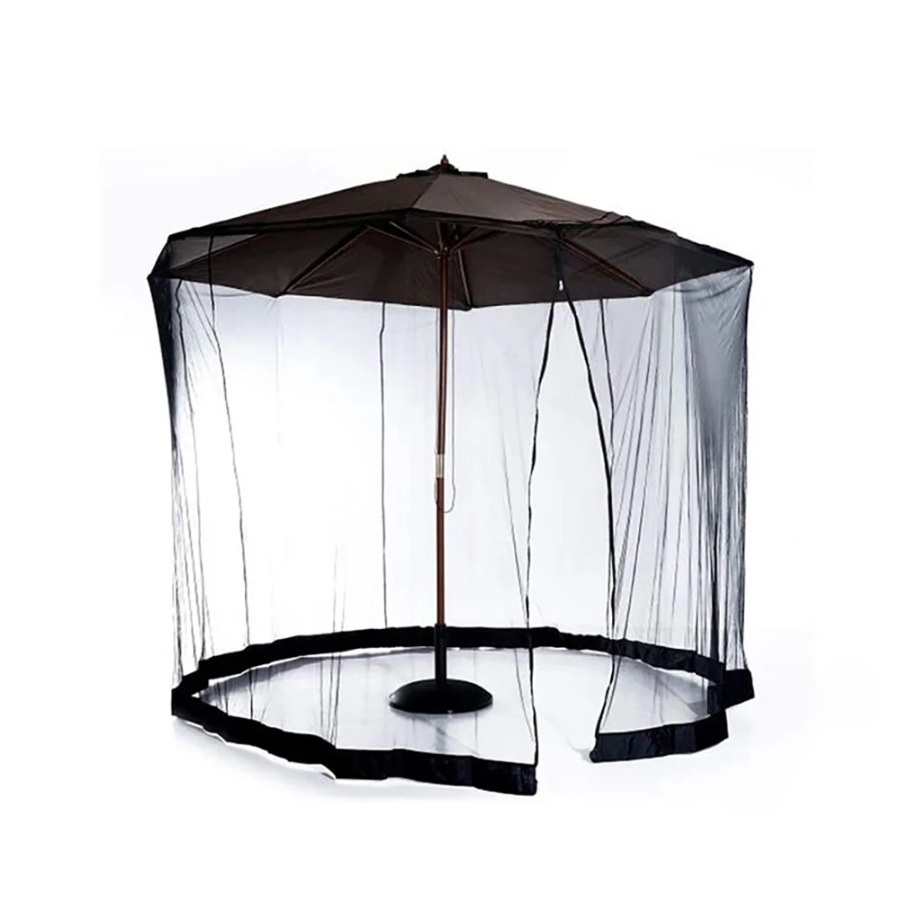 

Садовый зонт из полиэстера, портативная сетка от насекомых, ветрозащитная, многоразовая, для дома, балкона, аксессуары для барбекю