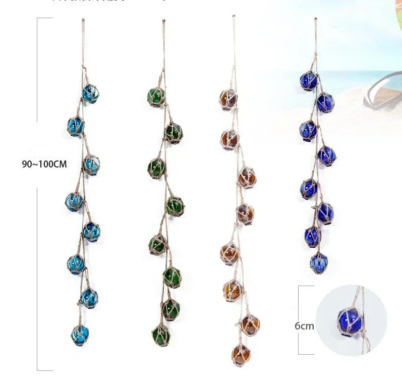 Европейский Креативный настенный подвесной пеньковый стеклянный плавающий шар