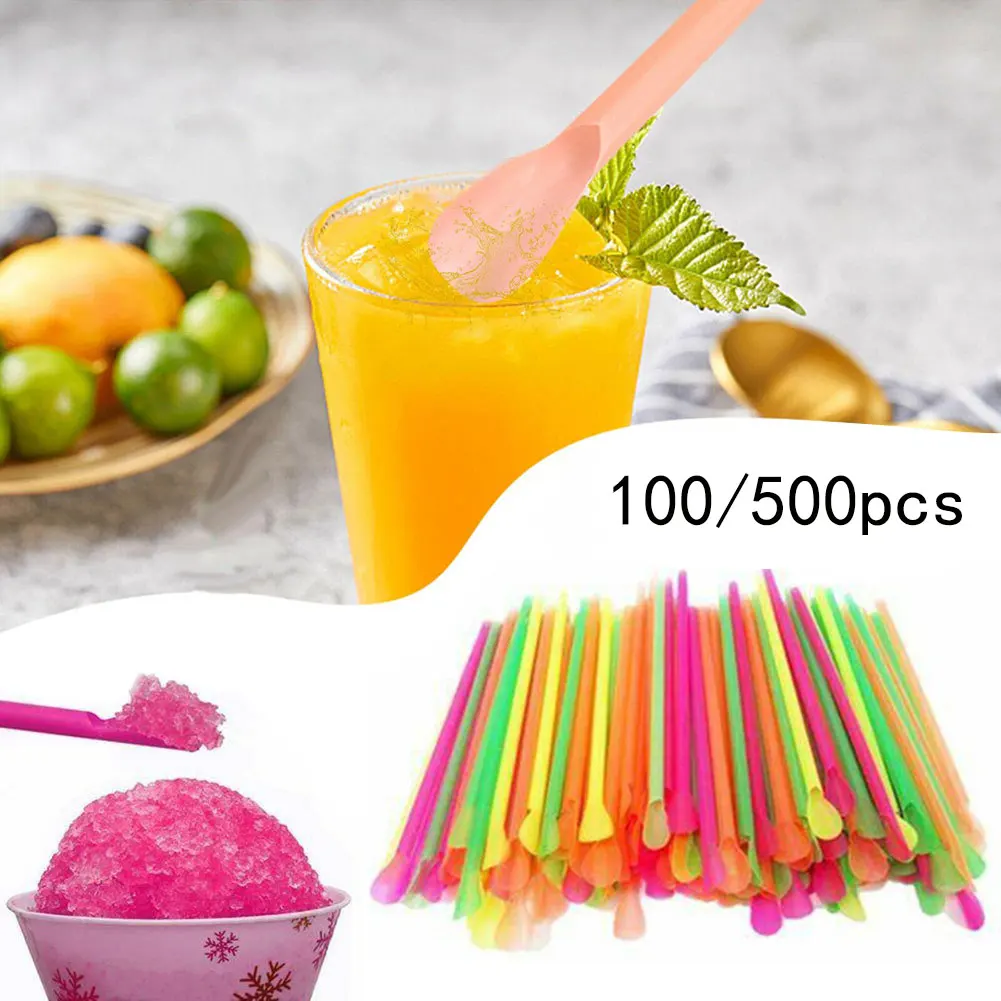 

100/500 шт., пластиковые соломинки для коктейлей