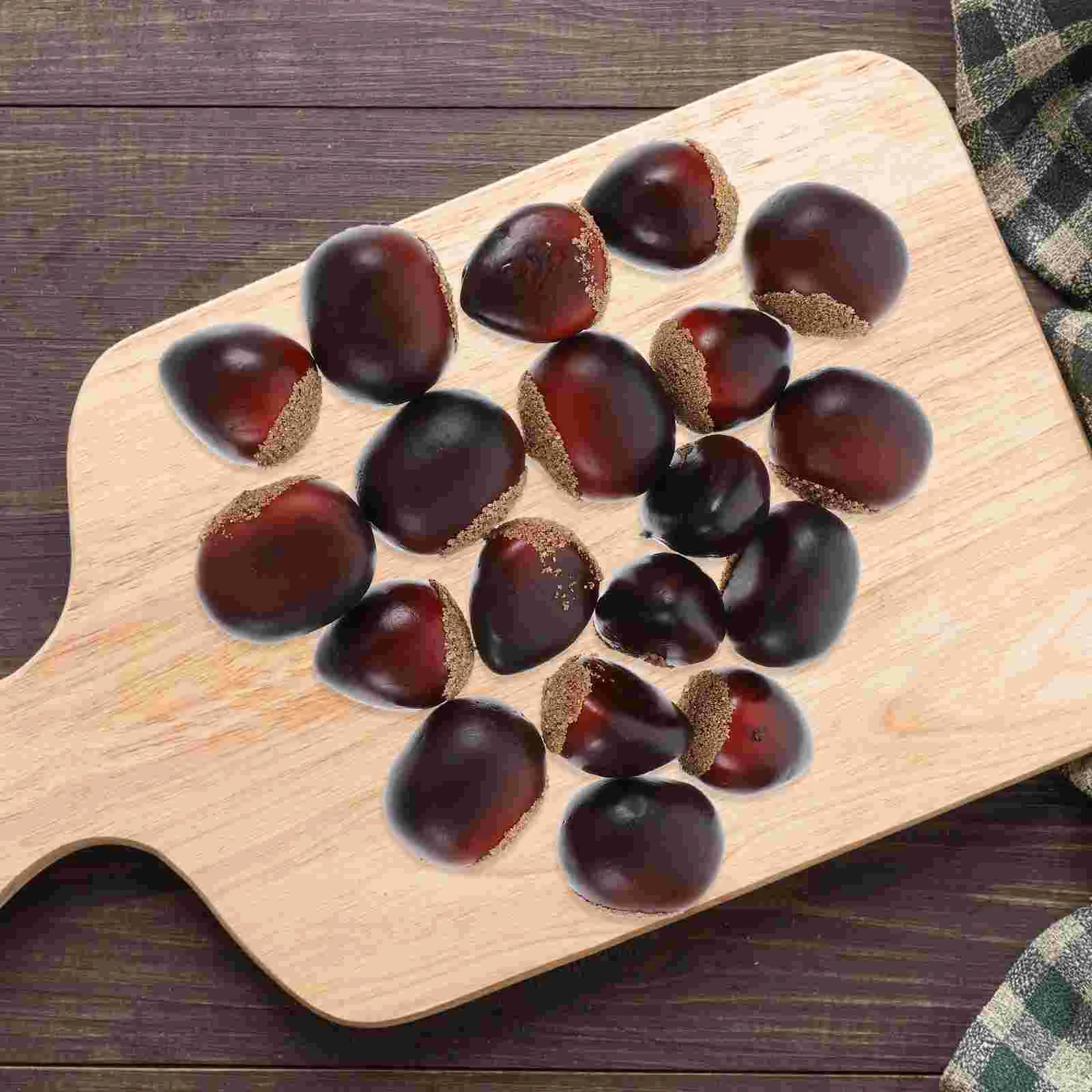 

20 Pcs Christmas Decorations Home High Pressure Polyethylene Decorative Chestnut