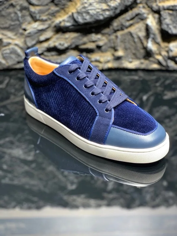 Germuss Luxury Designer Shoes Casual Blue Men Trainers Shoes Brand Driving Outdoor Sapato Hand Made Holiday Gift Zapatos Hombre