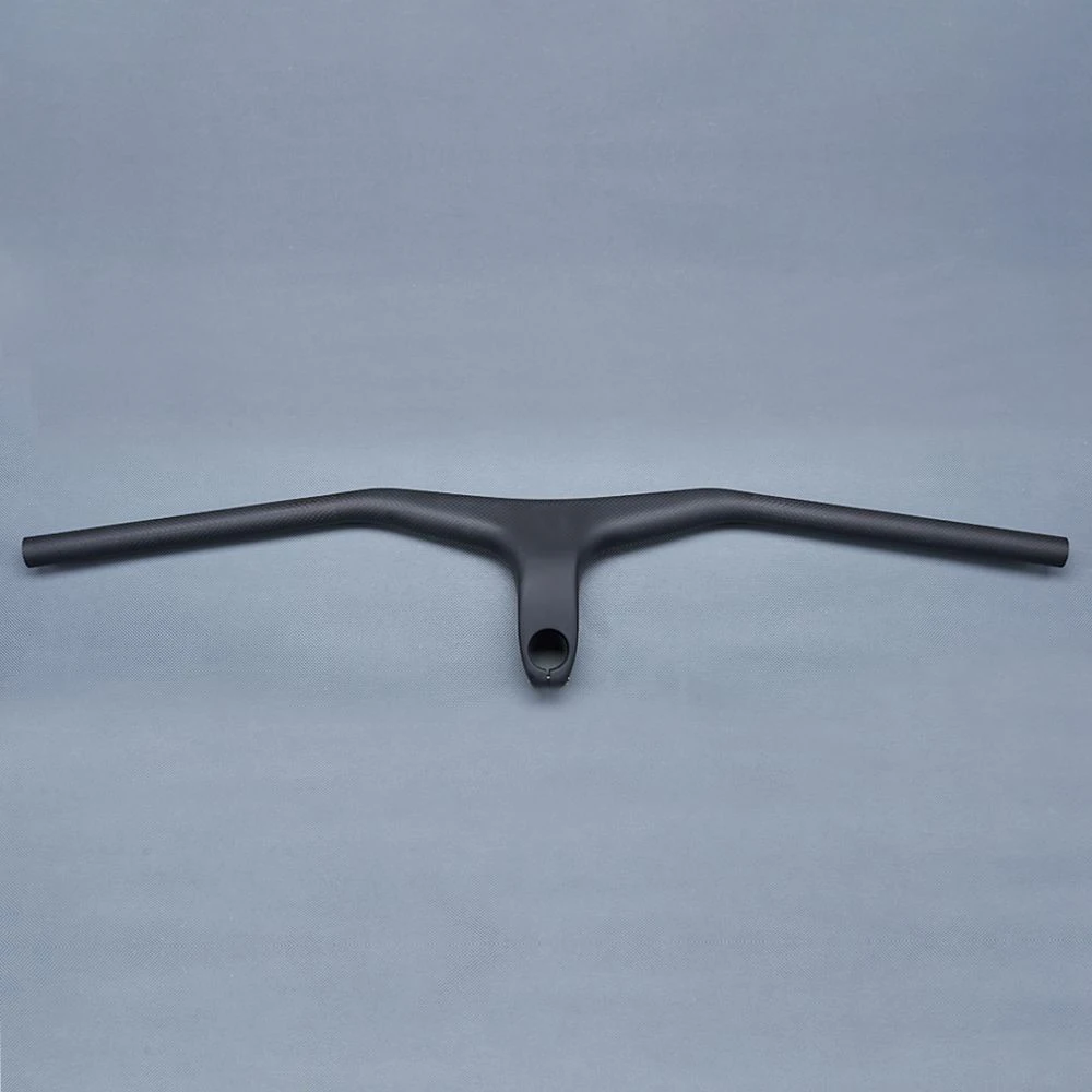 Матовый 3K карбоновый руль и стержень горного велосипеда 28 6 мм-17 ° цельная