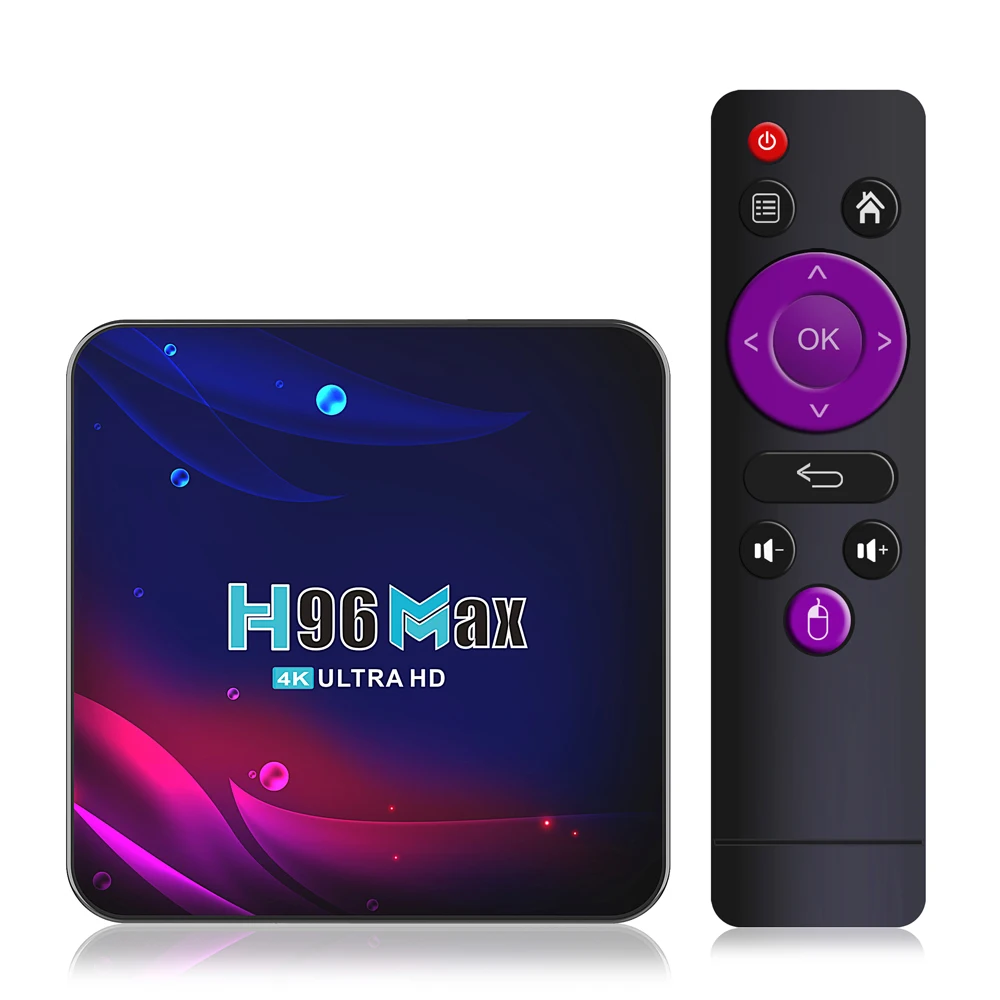 H96 MAX V11 Smart TV Box Android 11 4K HD With Voice Control 2.4G/ 5G Wifi  Receiver Media Player HDR USB 3.0 Set Top Box