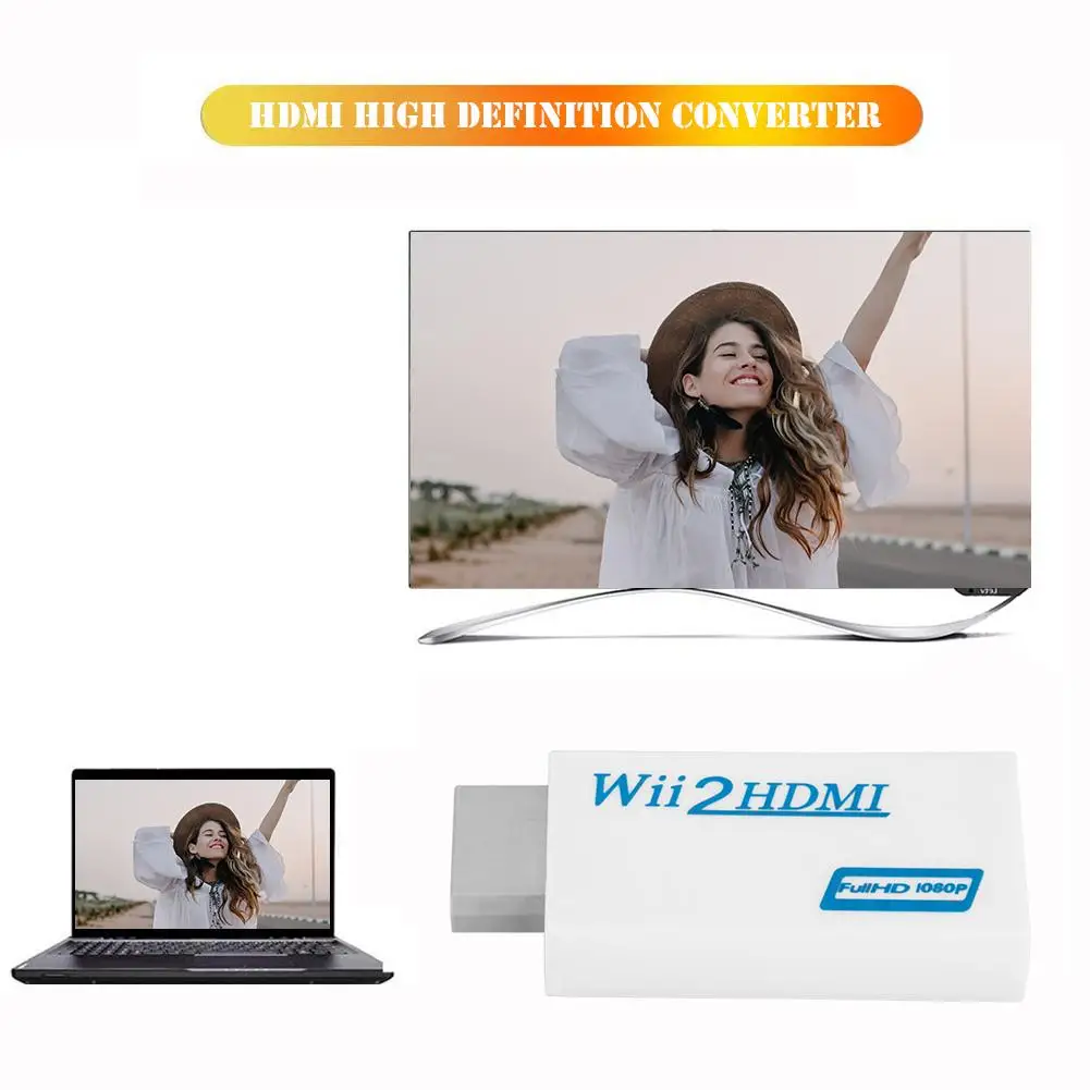 Адаптер Wii в HDMI-совместимый с поддержкой аудио 720P 1080P 3 5 мм для HDTV 2hdmi-совместимый