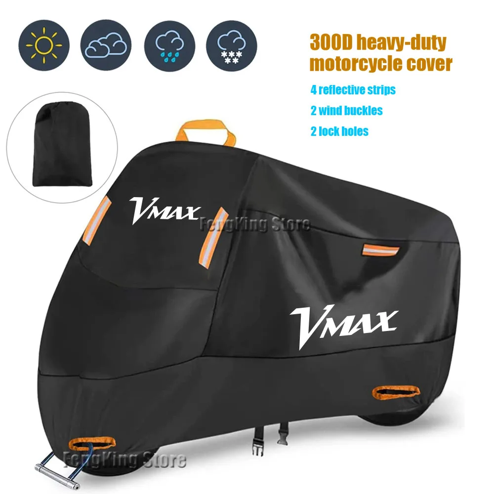 Чехол для мотоцикла Yamaha VMAX V-MAX V MAX 1200 1985-2008 водонепроницаемый уличный дождевик