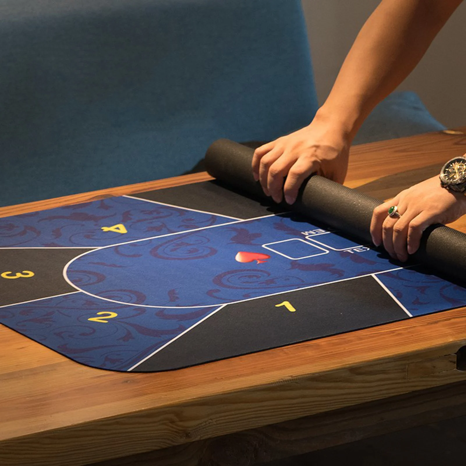 Роскошная замшевая резиновая скатерть 1 2 м для покера Техасского холдема с