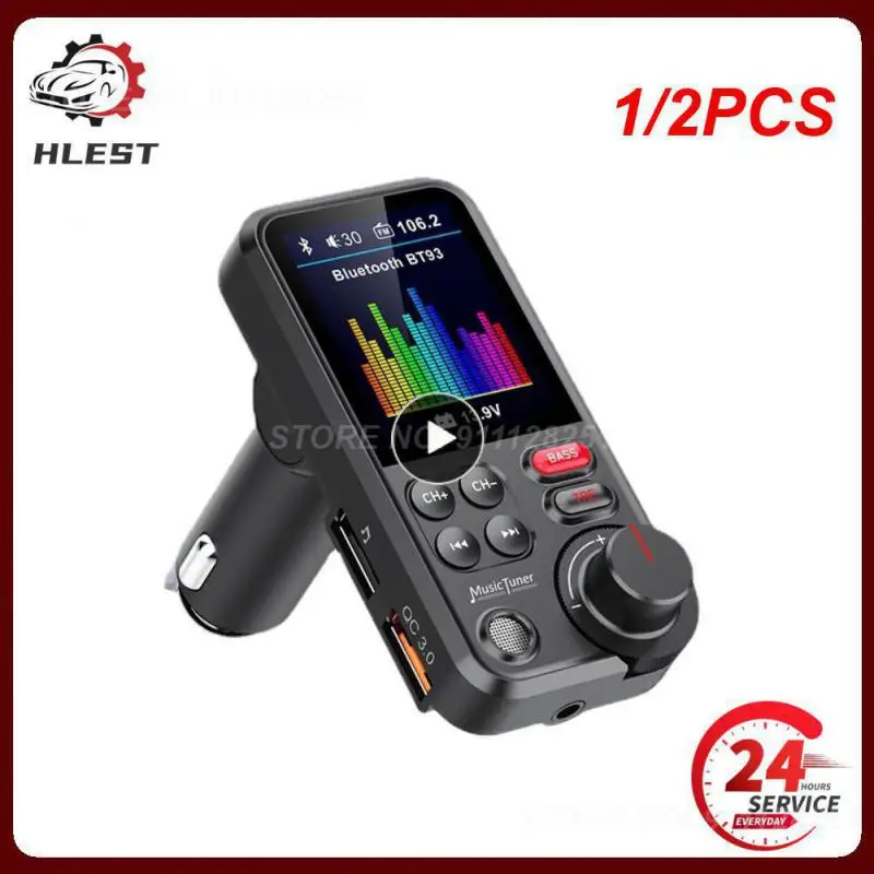 

1/2 шт. Bt93 автомобильный Bluetooth-совместимый FM-передатчик Mp3 музыкальный плеер большой микрофон USB воспроизведение музыки QC3.0 быстрое зарядное устройство