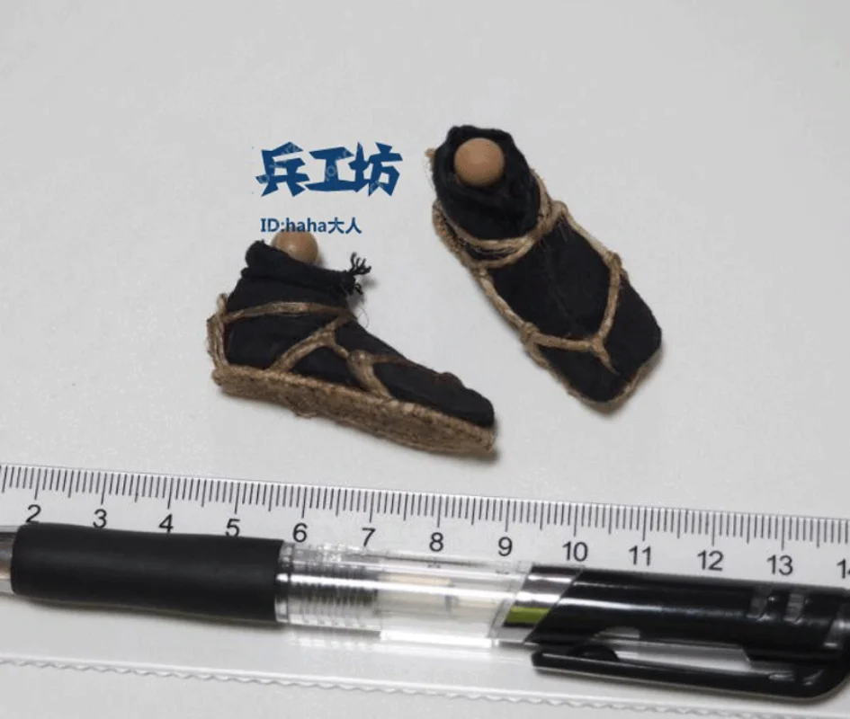 

N6-3 POPTOYS 1:6 Scale Soldier EX046 Sengoku Period Samurai Shoes&Feet Model for 12''