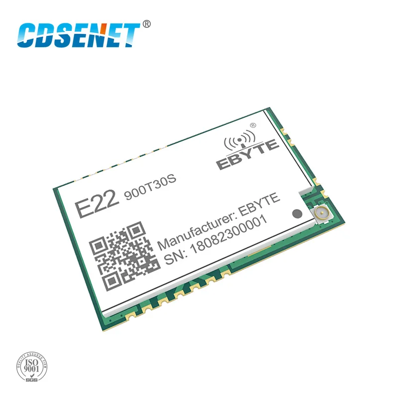 SX1262 LoRa Module 868MHz 915MHz 30dBm SMD Wireless Transceiver E22-900T30S IPEX Stamp Hole 1W Long Distance TCXO Transmitter