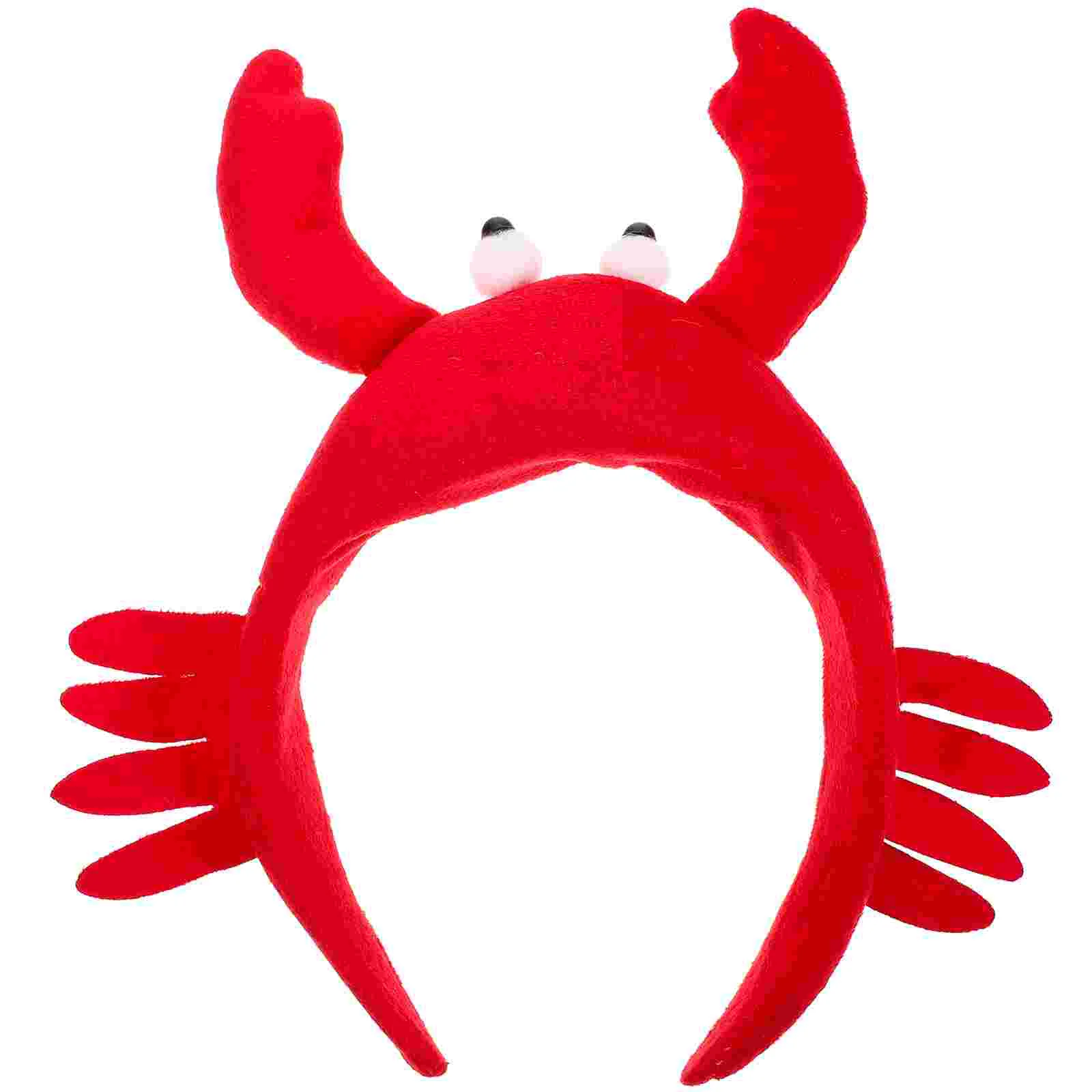 

Cosplay Accessories Lobster Crab Headband Adorable Headbands 22x14cm Creative Interesting Headdress Red Fabric Festive Child