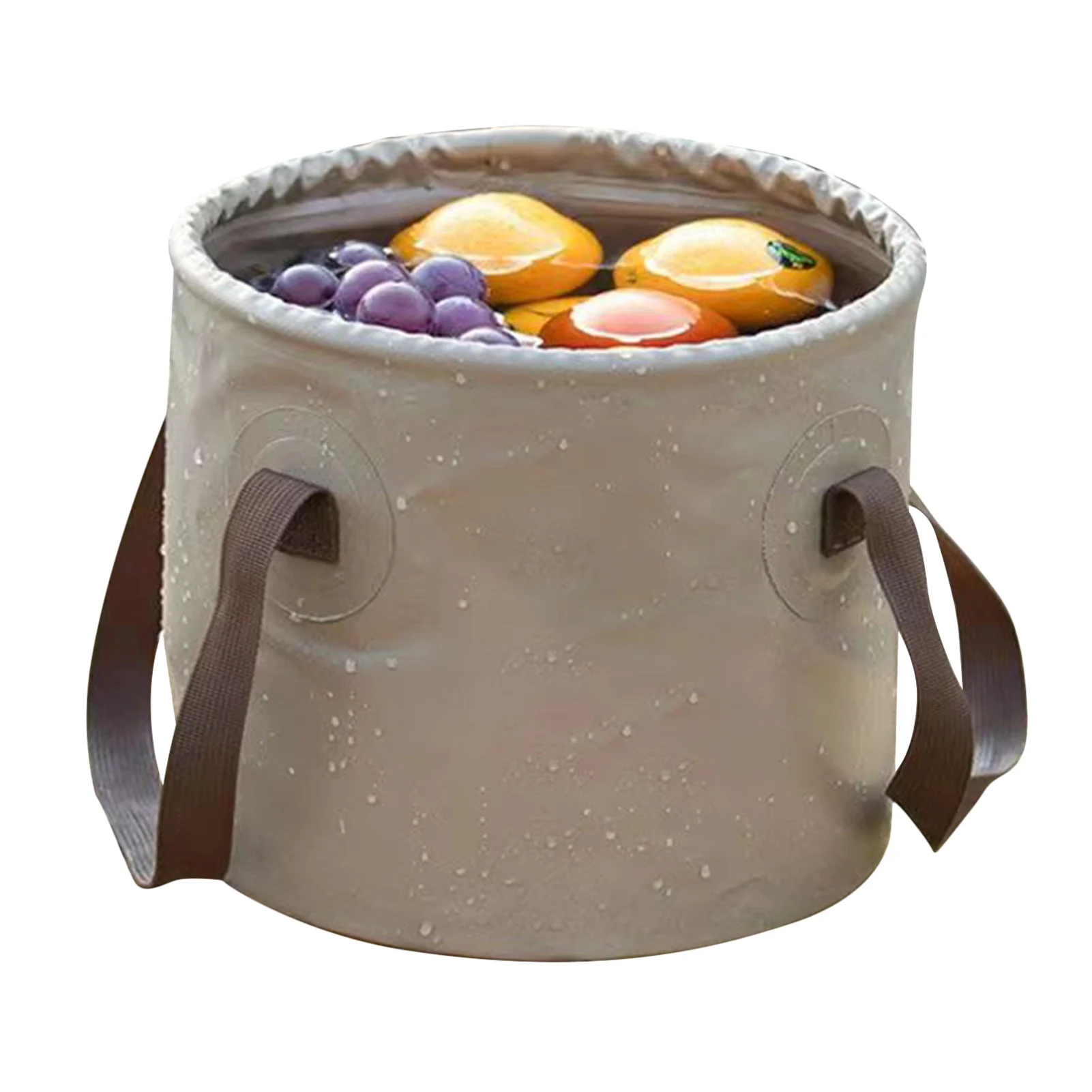 

Folding Water Bucket With Lid Camping Water Storage Basin Portable Folding Wash Basin Outdoor Multi-purpose Bucket For Traveling