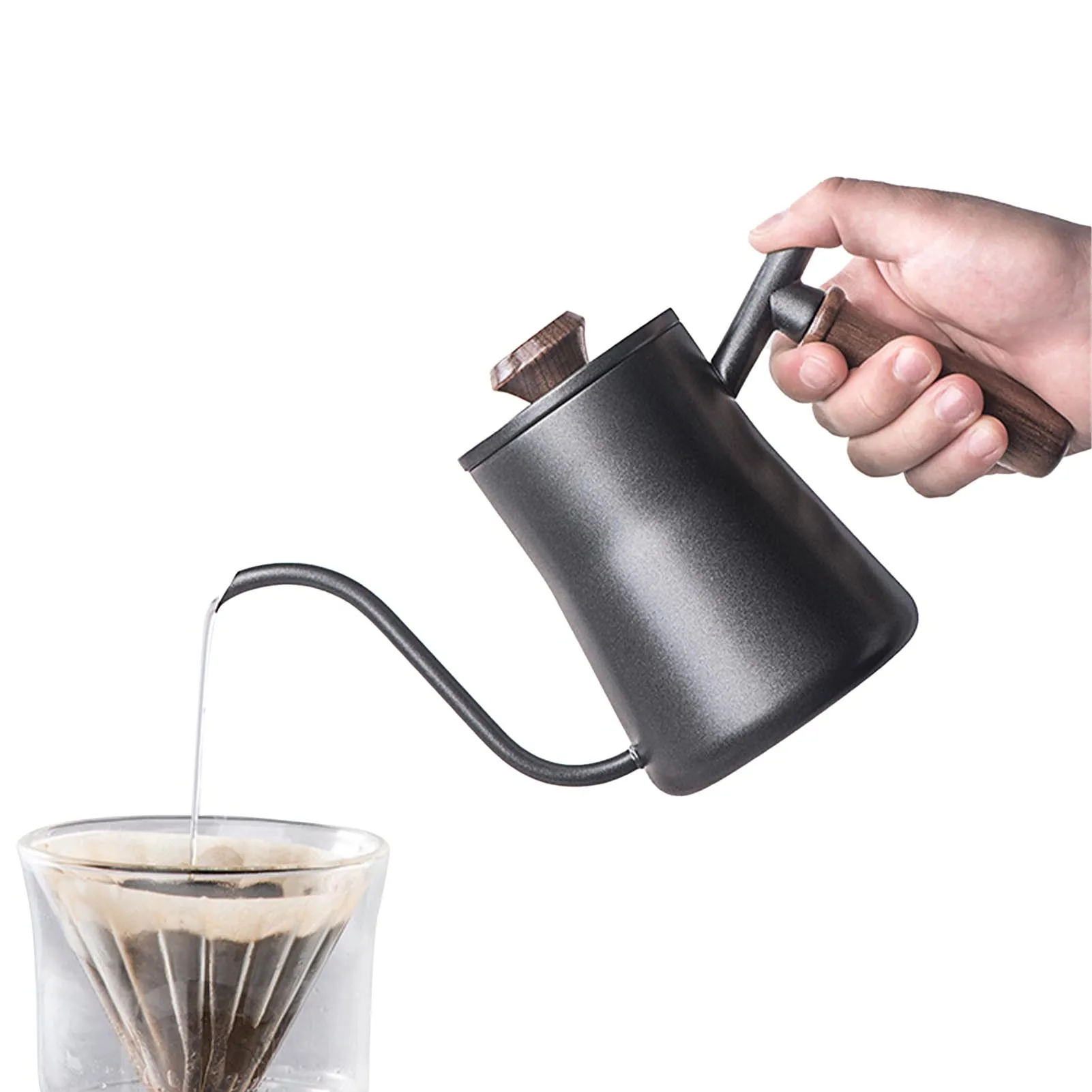 

Pour Over Kettle Stainless Steel Tea Kettle With Thermometer For Exact Temperature Anti-Hot Coffee Kettle For Drip Coffee French