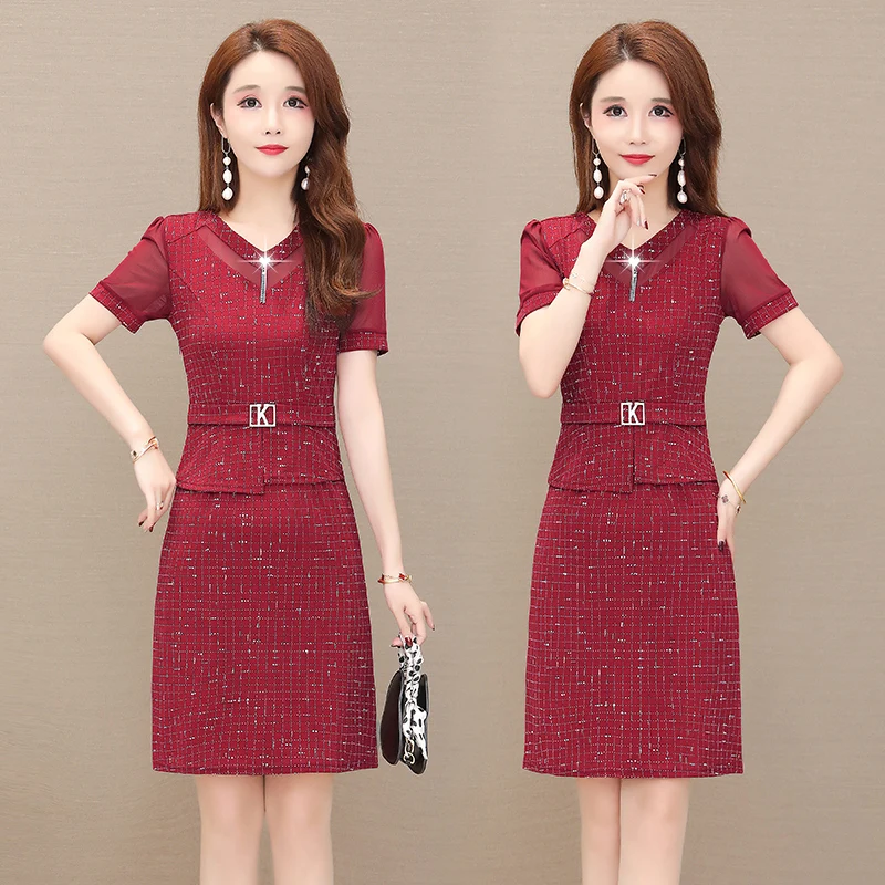 

Женское летнее платье COIGARSAM, новинка 2022, модные платья с длинным рукавом, высокой талией и V-образным вырезом, темно-синие, винно-красные плат...