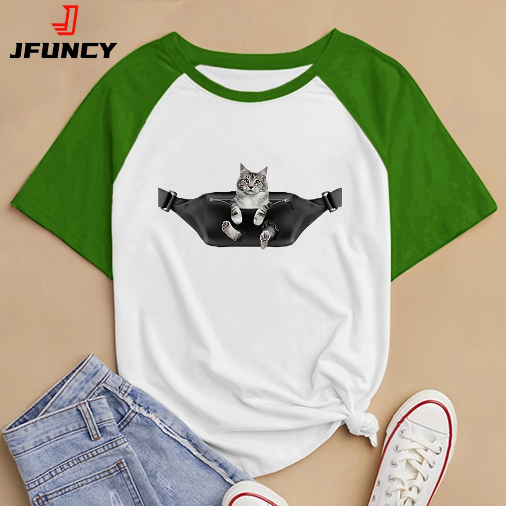 JFUNCY Teenagers Student Girls Short Sleeve T-shirts Summer Clothes Female Teens Tops Graphic Tee Shirts Young Women's Tshirt