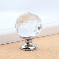 new 4pcs diamond shape design crystal glass knobs cupboard drawer pull kitchen cabinet door wardrobe handles hardware