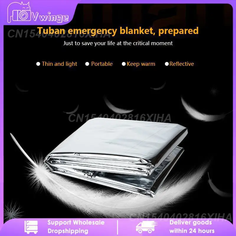 

Outdoor First Aid Insulation Blanket Silver Gold First Aid Hot Dry Emergency Blanket Survival Polyester Film Material Hot