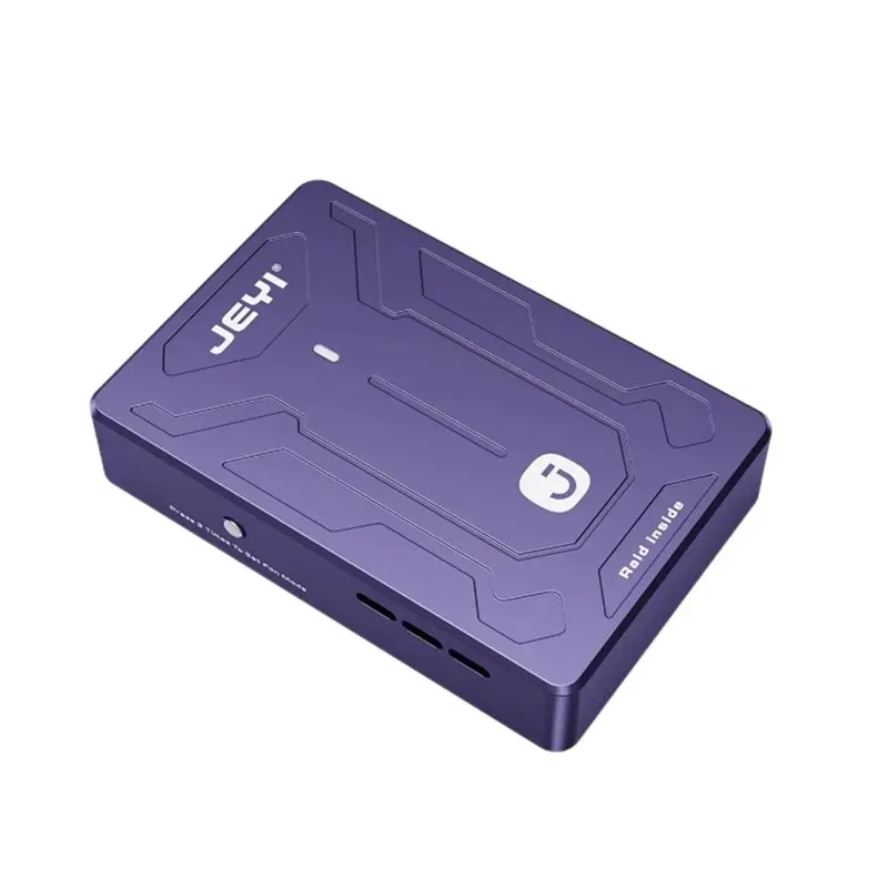 Фото Внешний корпус для SSD-накопителей JEYI с двумя отсеками, встроенным охлаждающим вентилятором, поддержкой NVME RAID, USB3.2, 20 Гбит/с, для ПК №1
