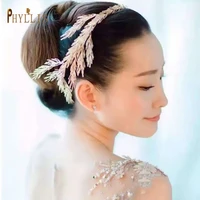 a257 wedding headband gold silver hair vine hairband bride tiara headbands for bride hair ornaments bridal headpiece headwear